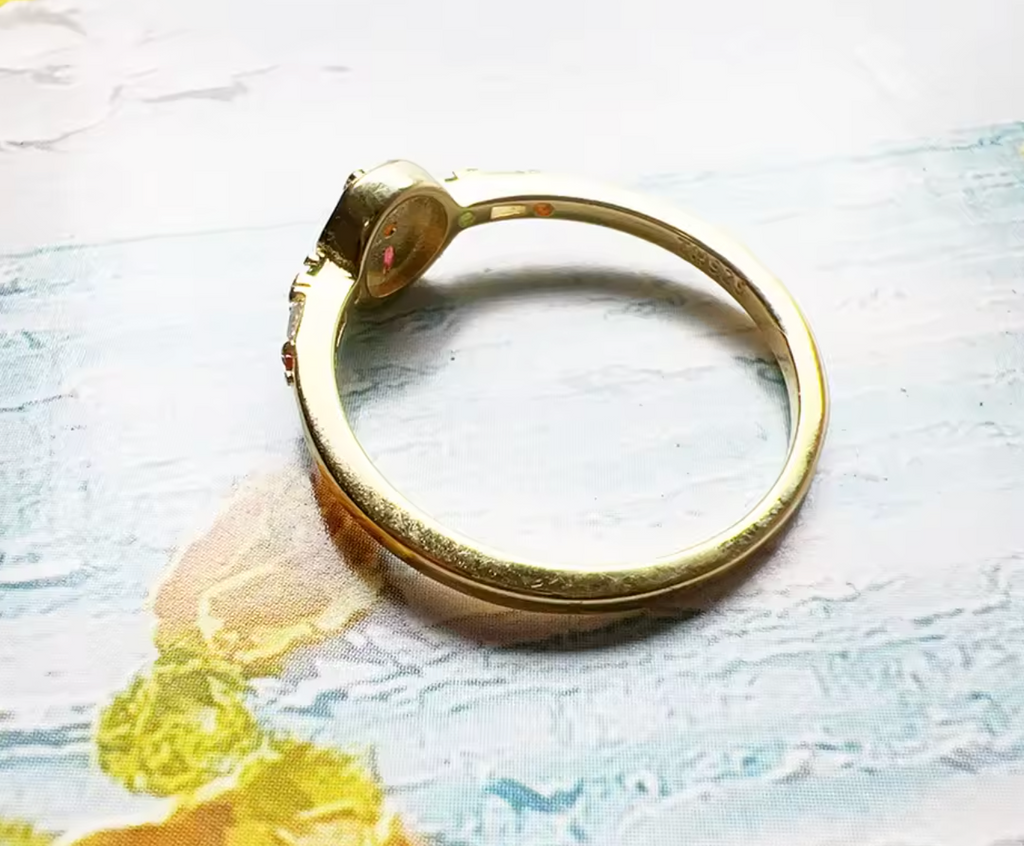 925 Sterling Silver Colorful Palm Tree Ring