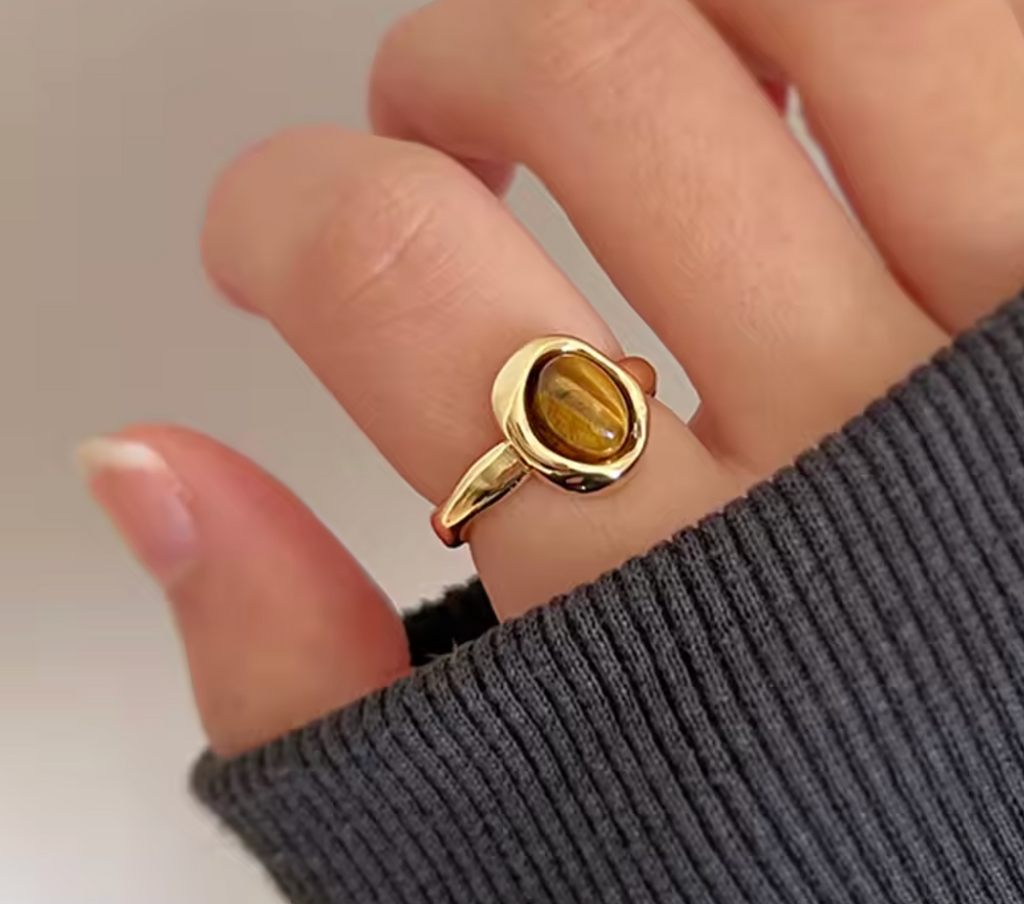 Retro Tiger’s Eye Stone Ring
